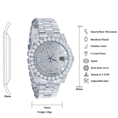 Signature Ice Steel CZ Watch | 530301
