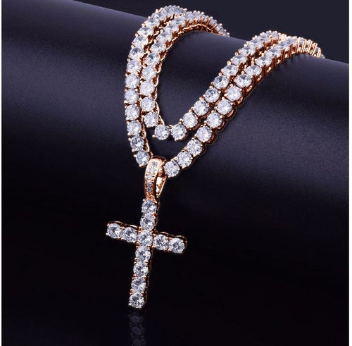 Signature Ice 3MM Tennis CZ Cross | 912721