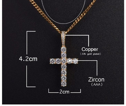 Signature Ice 3MM Tennis CZ Cross | 912721