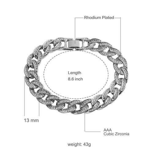 Signature Ice 13MM Cuban Bracelet | 970482