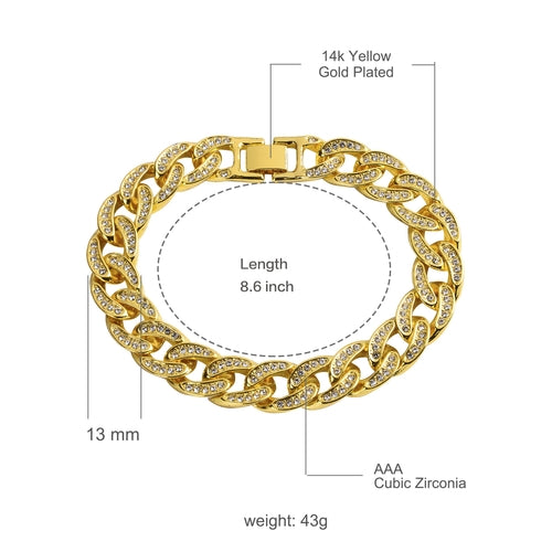 Signature Ice 13MM Cuban Bracelet | 970482