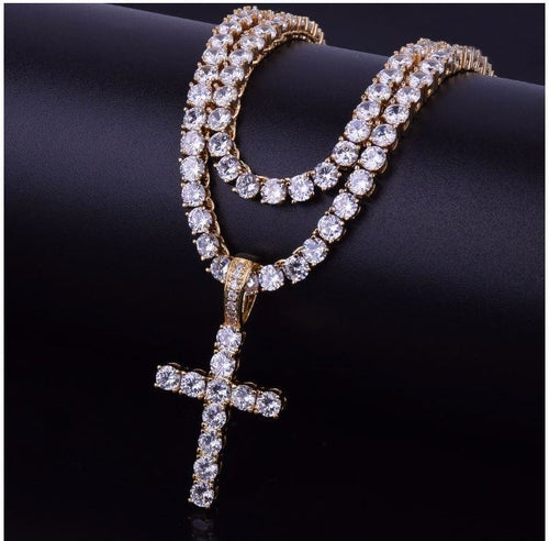 Signature Ice 3MM Tennis CZ Cross | 912721