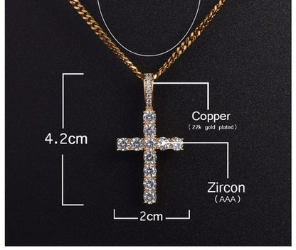 Signature Ice 3MM Tennis CZ Cross | 912721