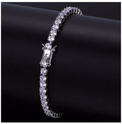 Signature Ice 4MM One Row Tennis Bracelet | 960541