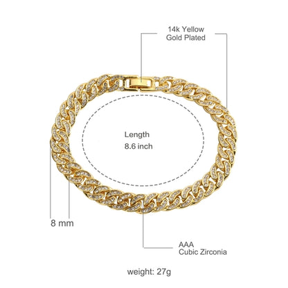 Signature Ice BM 8 MM Cuban Bracelet | 970751